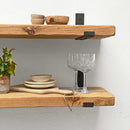 Rustic Inverted Metal Bracket Shelf | 30cm Depth