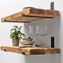Rustic Inverted Metal Bracket Shelf | 30cm Depth