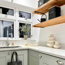 Rustic Inverted Metal Bracket Shelf | 30cm Depth