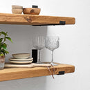 Rustic Inverted Metal Bracket Shelf | 30cm Depth