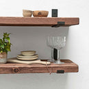 Rustic Inverted Metal Bracket Shelf | 30cm Depth