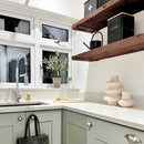 Rustic Inverted Metal Bracket Shelf | 30cm Depth