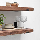 Rustic Inverted Metal Bracket Shelf | 30cm Depth