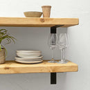 Rustic Metal Bracket Shelf | 30cm Depth