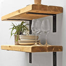 Rustic Metal Bracket Shelf | 30cm Depth