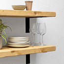 Rustic Metal Bracket Shelf | 30cm Depth