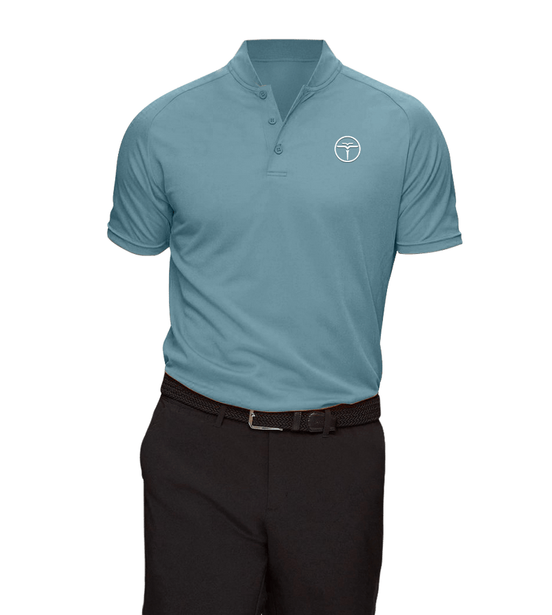 Collarless Teal Polo Innovator