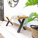 Rustic Bench | X-Frame