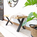 Rustic Bench | X-Frame