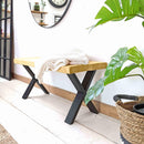 Rustic Bench | X-Frame