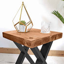 Rustic Side Table | X-Frame