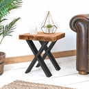 Rustic Side Table | X-Frame