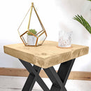 Rustic Side Table | X-Frame