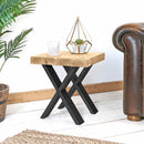 Rustic Side Table | X-Frame