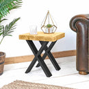Rustic Side Table | X-Frame