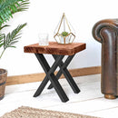 Rustic Side Table | X-Frame