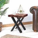 Rustic Side Table | X-Frame