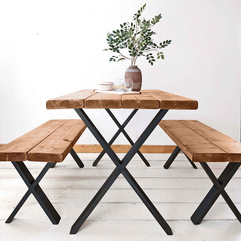 Rustic Kitchen Table | X-Frame