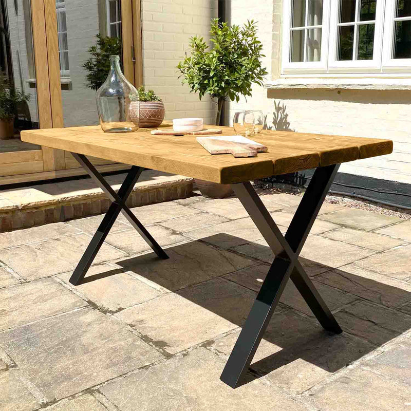 Rustic Garden Table | X Frame