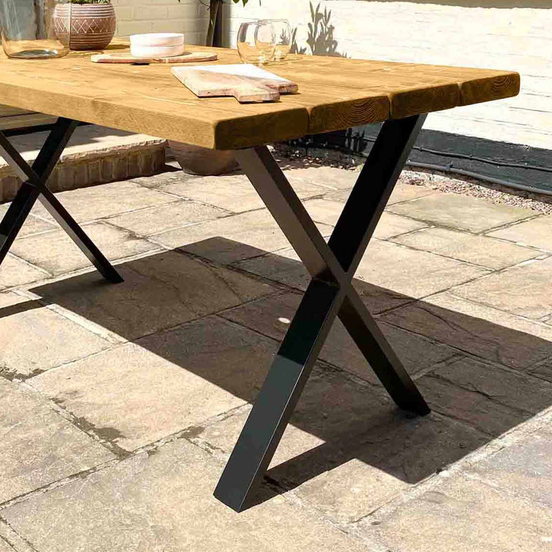 Rustic Garden Table | X Frame