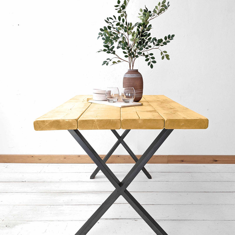 Rustic Kitchen Table | X-Frame