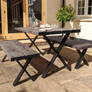 Rustic Garden Bench | X Frame