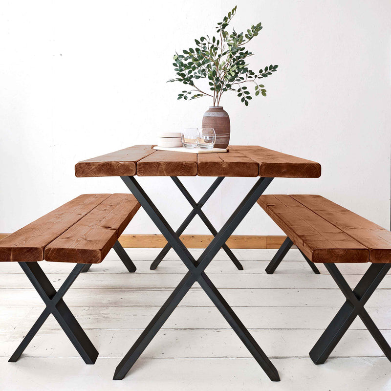 Rustic Kitchen Table | X-Frame