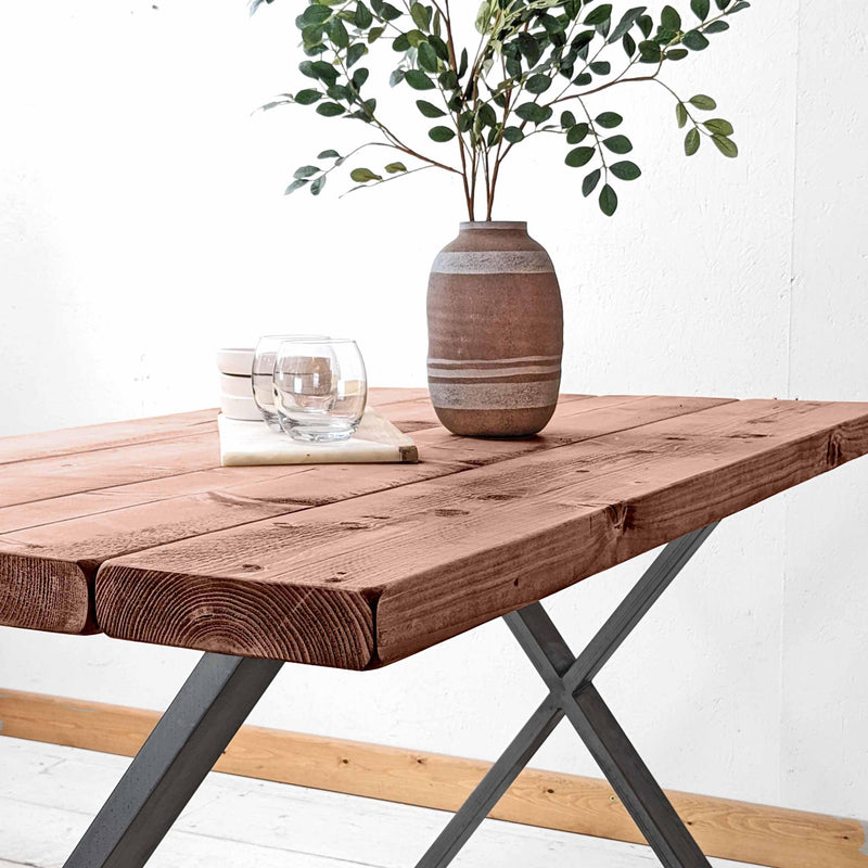 Rustic Kitchen Table | X-Frame