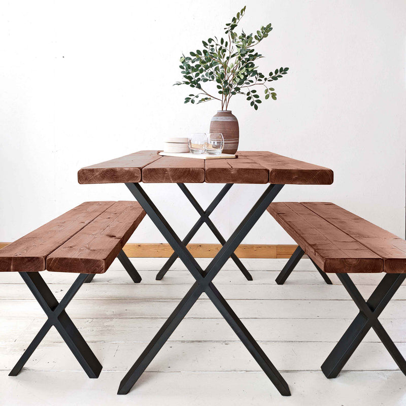 Rustic Kitchen Table | X-Frame