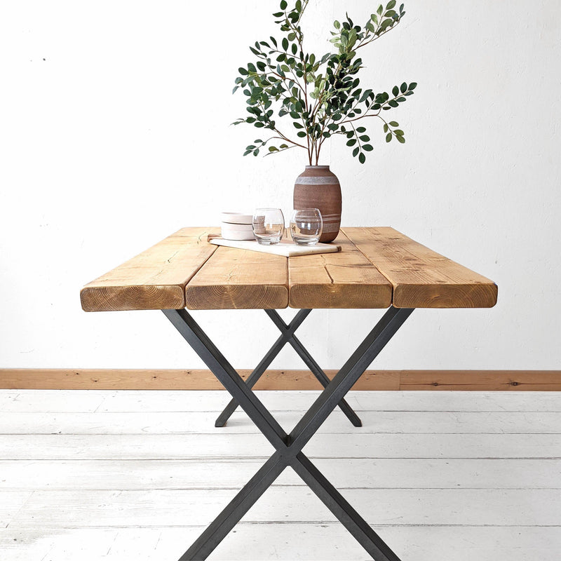 Rustic Kitchen Table | X-Frame