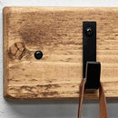 Wooden Coat Rack | Single Black Hooks