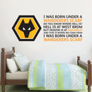 Wolverhampton Wanderers F.C. - Crest & Wanderers Scarf Song Wall Art