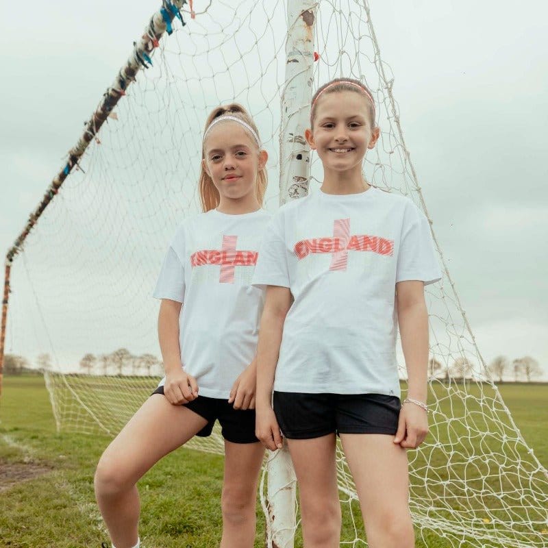 Girls England T-shirt White - MISS KICK -