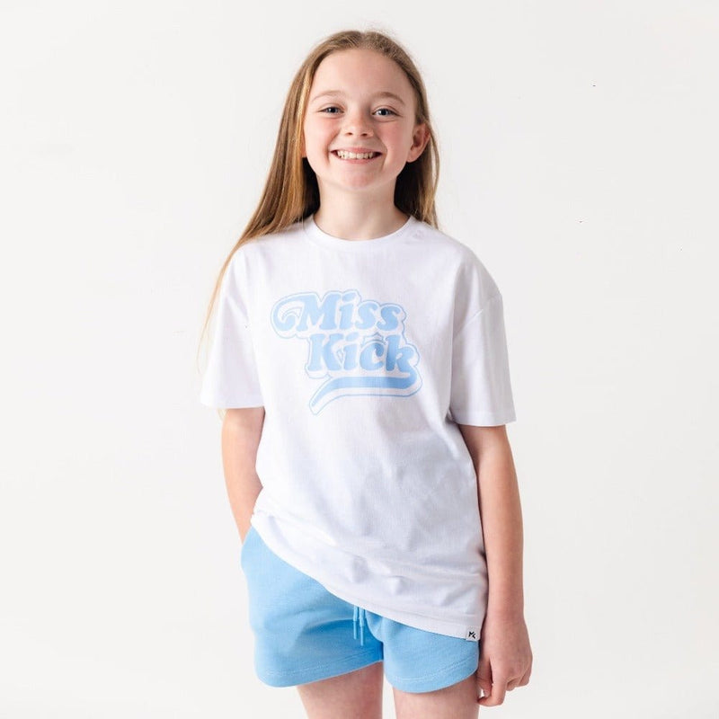 Girls Everyday Bold T-shirt - White - MISS KICK -