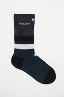 Striped Organic Women's Sport Socks - Navy
