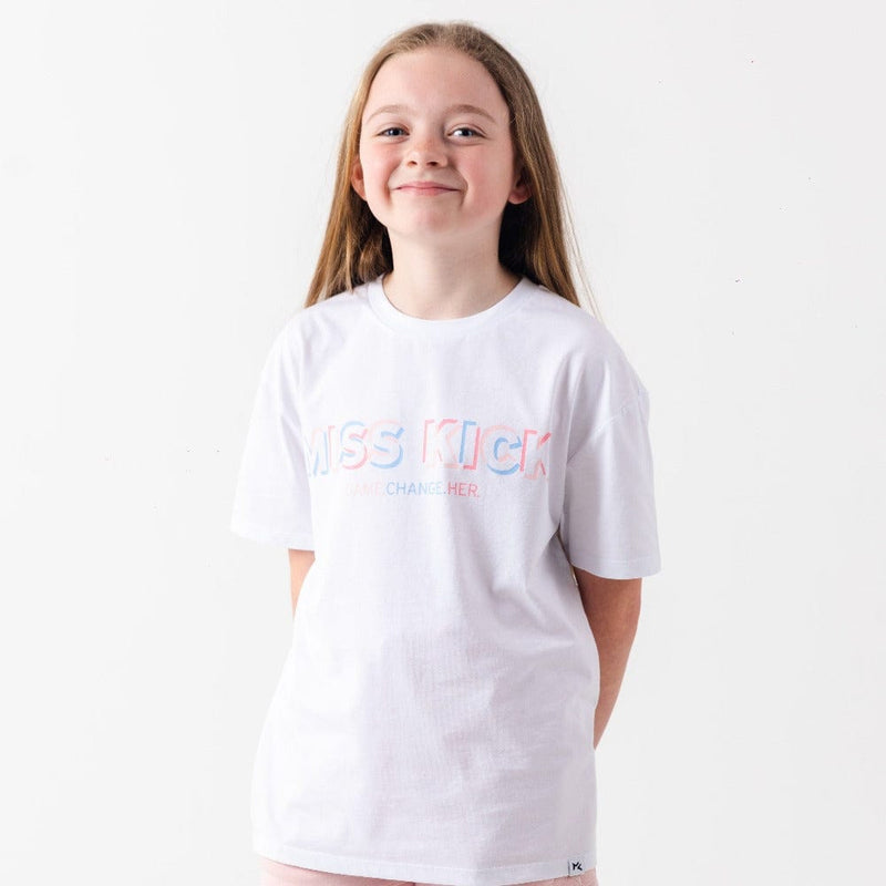 Girls Everyday Outline T-shirt - White