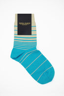 Retro Stripe Women's Socks - Blue