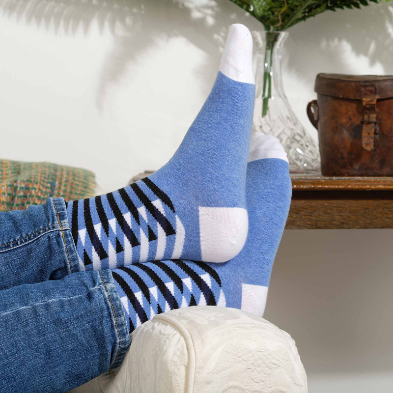 Symmetry Organic Men's Socks - Blue