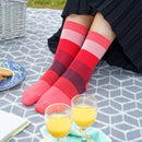 Block Stripe Women's Socks - Fire