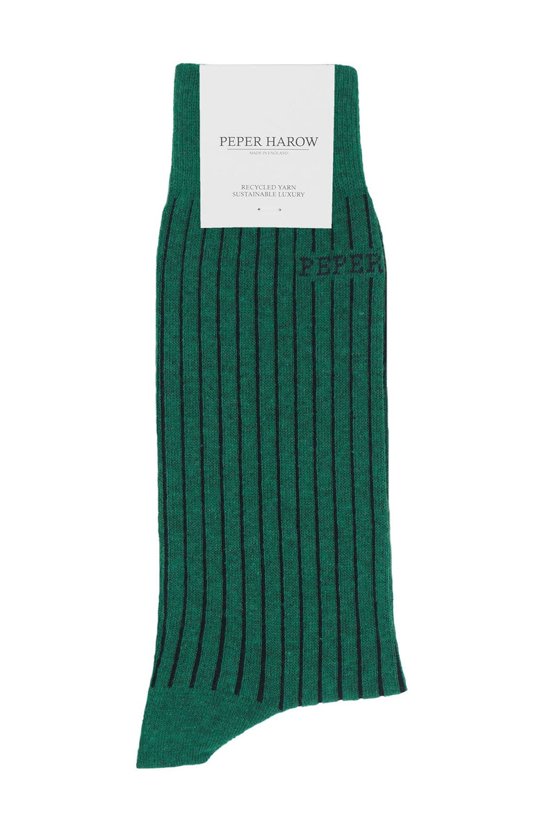 Recycled Ribbed Men's Socks - Green