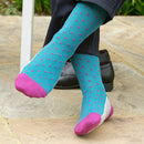 Pin Polka Men's Socks - Teal