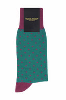 Pin Polka Men's Socks - Teal