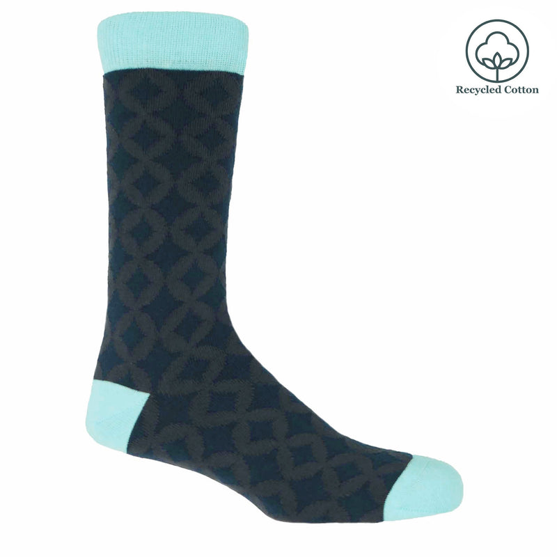Mosaic Men's Socks - Navy