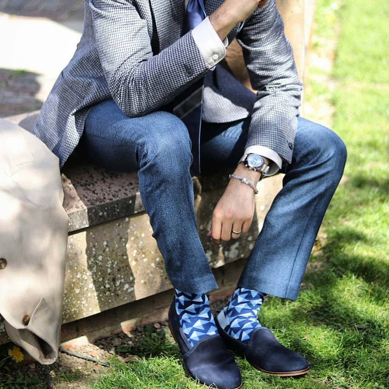 Triangle Men's Socks - Navy