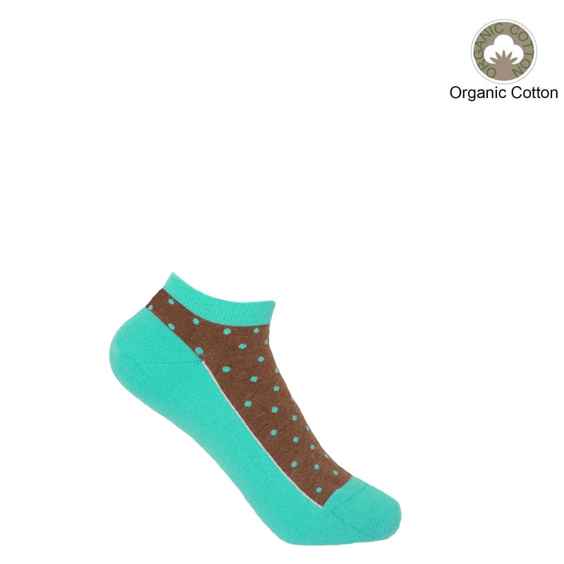 Polka Women's Organic Trainer Socks - Ocean