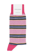 Multistripe Men's Socks - Pink