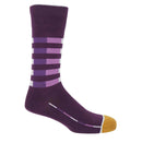 Quad Stripe Men's Socks - Purple