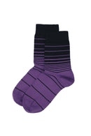 Retro Stripe Women's Socks - Purple
