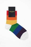Block Stripe Women's Socks - Rainbow