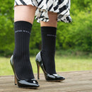 Recycled Ribbed Women's Socks - Black